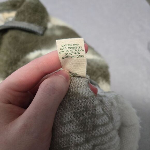 Modish Rebel Womens Sherpa Fleece Green Tie Dye Zip Up Jacket Size S Fluffy Cozy - Picture 5 of 6